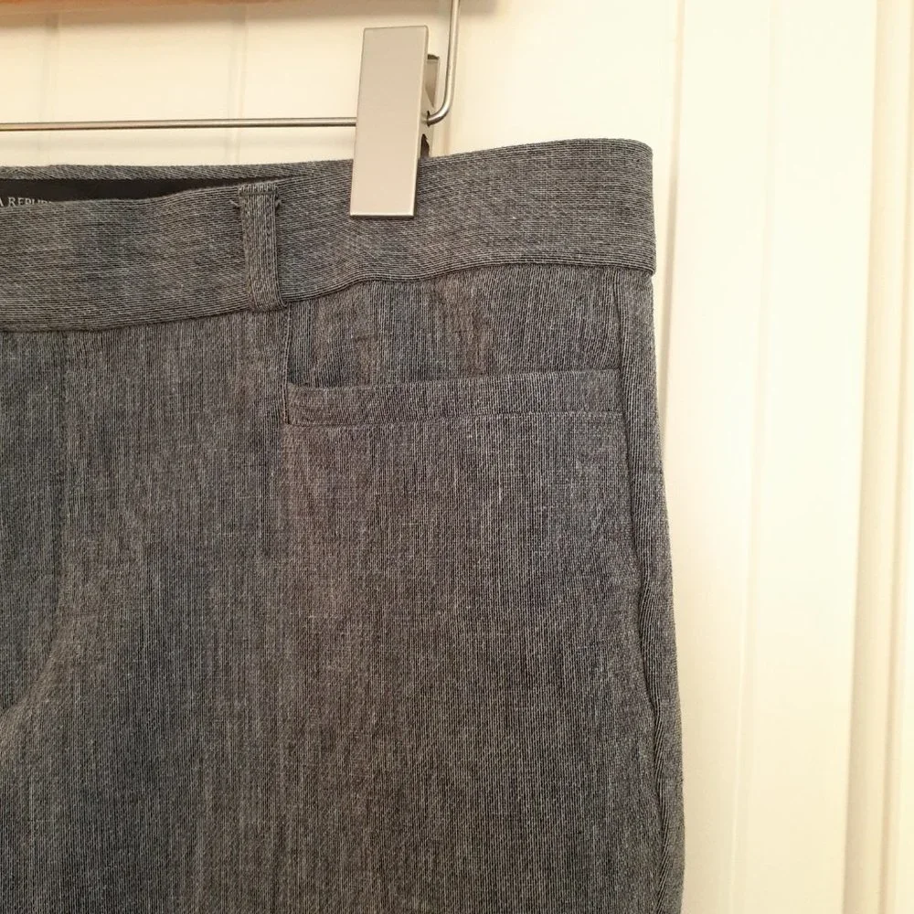 Banana Republic Sloan Skinny-Fit Textured Pant in Gray Size 10